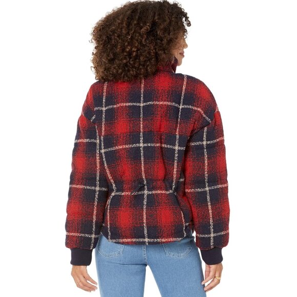 Levi's Stand Collar Wool Puffer Plaid Jacket - Picture 2 of 11